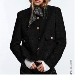 Zara Tweed Textured Jacket